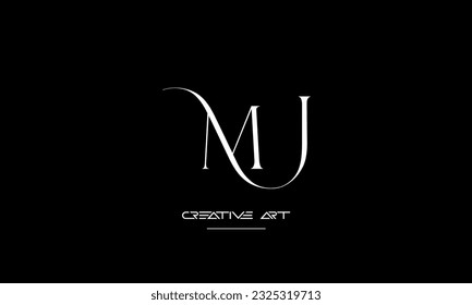 JM, MJ, J, M abstract letters logo monogram