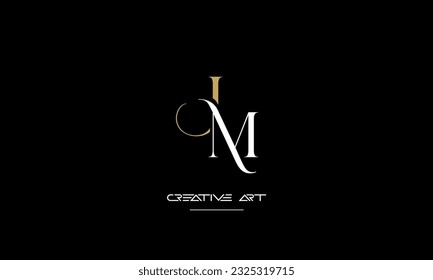 JM, MJ, J, M abstract letters logo monogram