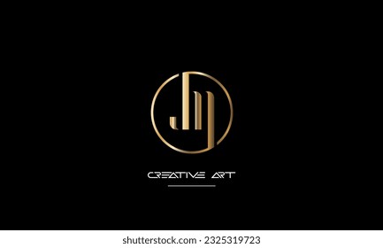 JM, MJ, J, M abstract letters logo monogram
