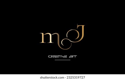 JM, MJ, J, M abstract letters logo monogram