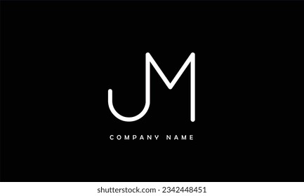 JM MJ J M Abstract Letters Logo Monogram