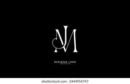 JM, MJ, J, M, Abstract Letters Logo Monogram