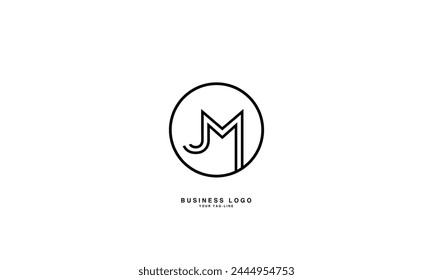 JM, MJ, J, M, Abstract Letters Logo Monogram