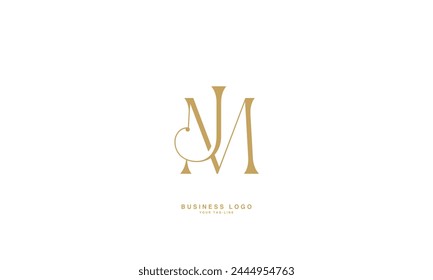 JM, MJ, J, M, Abstract Letters Logo Monogram