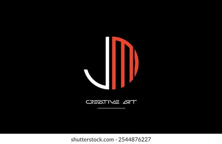 JM, MJ, J, M abstract letters logo monogram