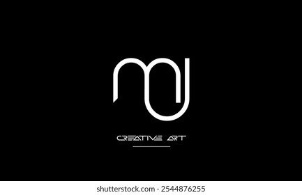 JM, MJ, J, M abstract letters logo monogram