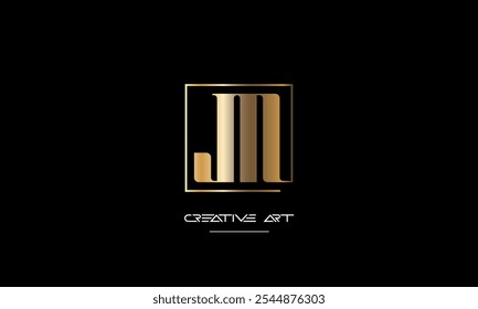 JM, MJ, J, M abstract letters logo monogram