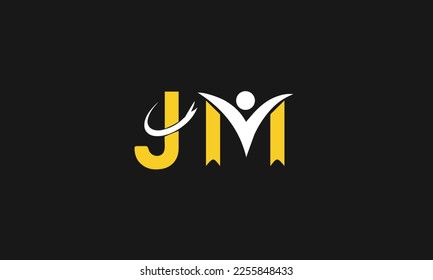 JM MJ Letter Initial Logo Design Template