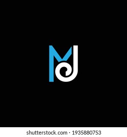 Jm Mj Outstanding Professional Business Awesome Stock Vector (Royalty ...