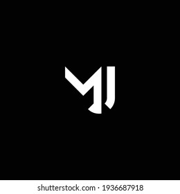 JM or MJ ‍abstract outstanding professional business awesome artistic branding company different colors illustration logo.