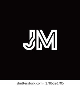 Jm Monogram Logo Abstract Line Design Stock Vector (Royalty Free ...