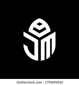 JM monogram logo with a cypress shape luxury style design template