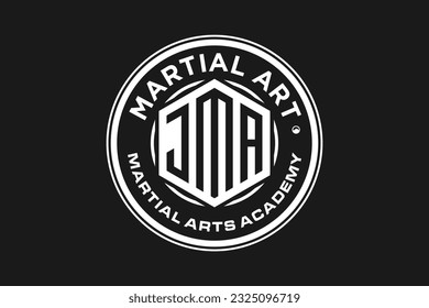 JMA martial art logo emblem badge style karate taekwondo vector template