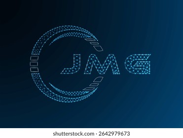 JMG baixo design de vetor de logotipo de letra poli. JMG design de logotipo poli inferior. Logotipo poli baixo.