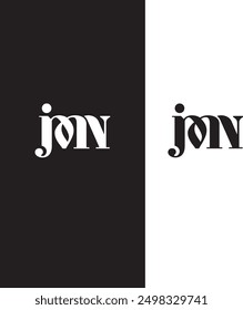 jmn monogram letter logo design