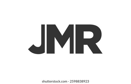 JMR logo design template with strong and modern bold text. Initial based vector logotype featuring simple and minimal typography. Trendy company identity ideal for businesses brand presence.