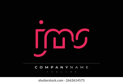Diseño de logotipo de letra abstracta JMS. Diseño moderno del logotipo del negocio con tipografía Abstractas y estilo contemporáneo