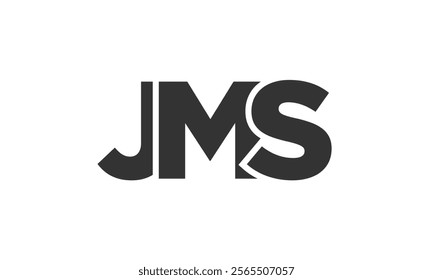 JMS logo design template with strong and modern bold text. Initial based vector logotype featuring simple and minimal typography. Trendy company identity ideal for businesses brand presence.