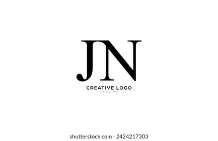 JN Abstract initial monogram letter alphabet logo design