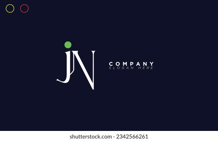JN Alphabet letters Initials Monogram logo NJ, J and N