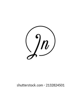 JN circle feminine concept initial logo best for beauty and fashion
