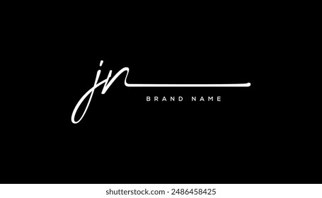 JN etter beauty handwriting vector logo. 
