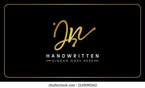 JN handwritten golden logo for identity, Creative gold handwriting initial signature concept design, j and n initials typography monogram icon for any business or company.