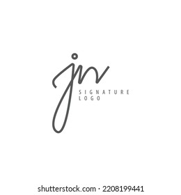 JN initial based vector logo. Handwriting and signature logo. Suitable for wedding, company, cosmetics, industry, fashion, business, and personal brand.