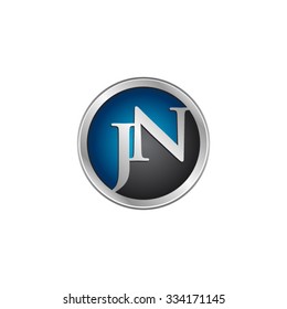 JN initial circle logo blue