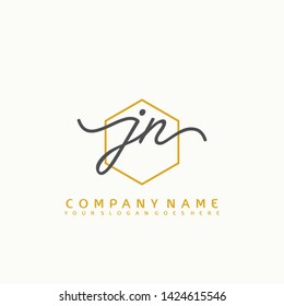 JN Initial handwriting logo concept
