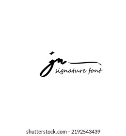 jn initial handwriting logo vector