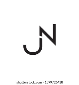 JN initial letter logo template vector icon design