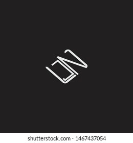 JN Initial Logo letters with rotate squere template