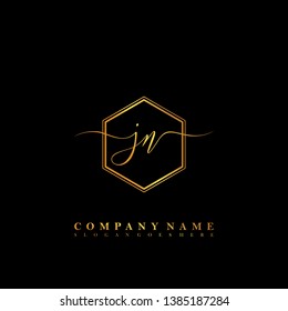 JN Initial luxury handwriting logo vector