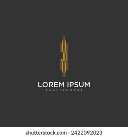 JN initial monogram business logo