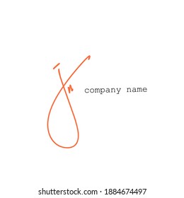 JN J N Initial handwriting creative fashion elegant design logo Sign Symbol template vector icon