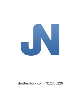 JN letter icon logo connected