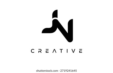 JN Letter Monogram Logo for Modern Creative Brand Identity