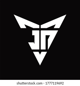 JN Logo monogram with back drop shape logo design template