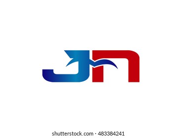 JN Logo. Vector Graphic Branding Letter Element
