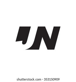 JN negative space letter logo
