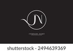 JN, NJ Abstract Letters Logo Monogram