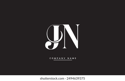 JN, NJ Abstract Letters Logo Monogram