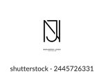 JN, NJ, J, N, Abstract Letters Logo Monogram