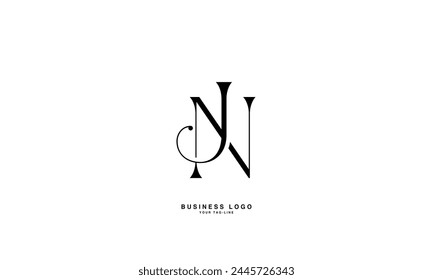 JN, NJ, J, N, Abstract Letters Logo Monogram
