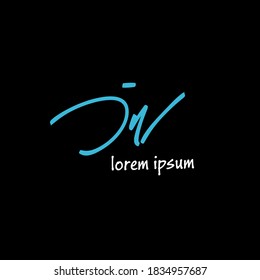 jn tagline initial letter logo vector template sign symbol icon