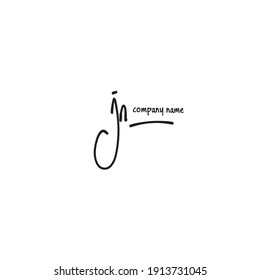 Jn white background handwritten logo
