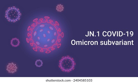 JN.1 Anuncio vectorial de propagación del virus subvariante Covid-19 Omicron