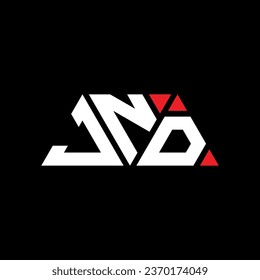 JND triangle letter logo design with triangle shape. JND triangle logo design monogram. JND triangle vector logo template with red color. JND triangular logo Simple, Elegant, and Luxurious design.