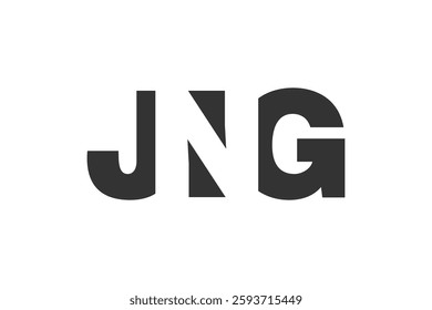 JNG logo design. Initial letter J N G bold font style for tech startups, consulting, corporate branding. Creative company name, headlines typography identity, trendy logotype. Vector illustration.